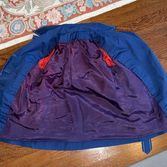 Vtg Sears navy blue All Weather coat with matching hat - Picture 9 of 10